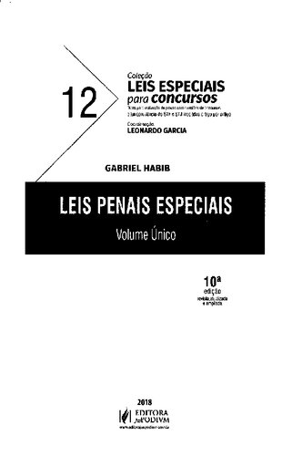 Leis Penais Especiais Volume único