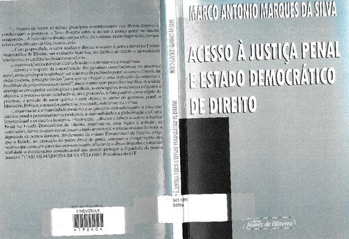 Acesso a Justica Penal e Estado Democratico de Direito