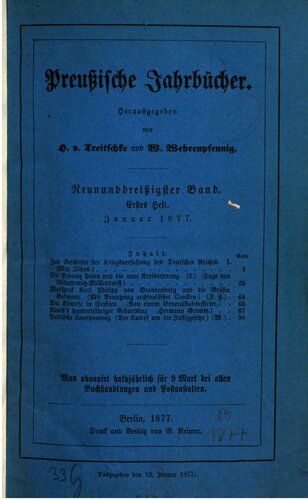 Preußische Jahrbücher