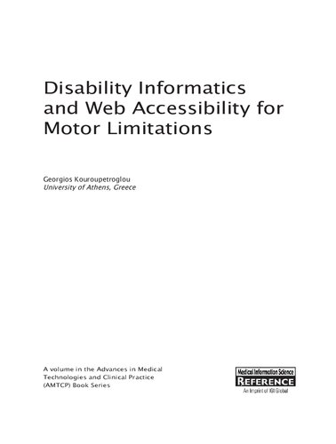 Disability Informatics and Web Accessibility for Motor Limitations