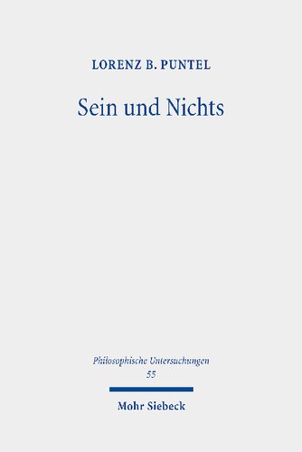 Sein und Nichts: Das ursprüngliche Thema der Philosophie