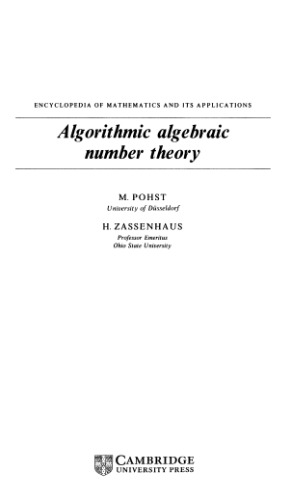 Algorithmic Algebraic Number Theory