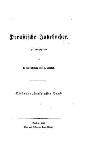 Preußische Jahrbücher