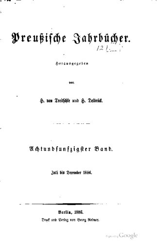 Preußische Jahrbücher