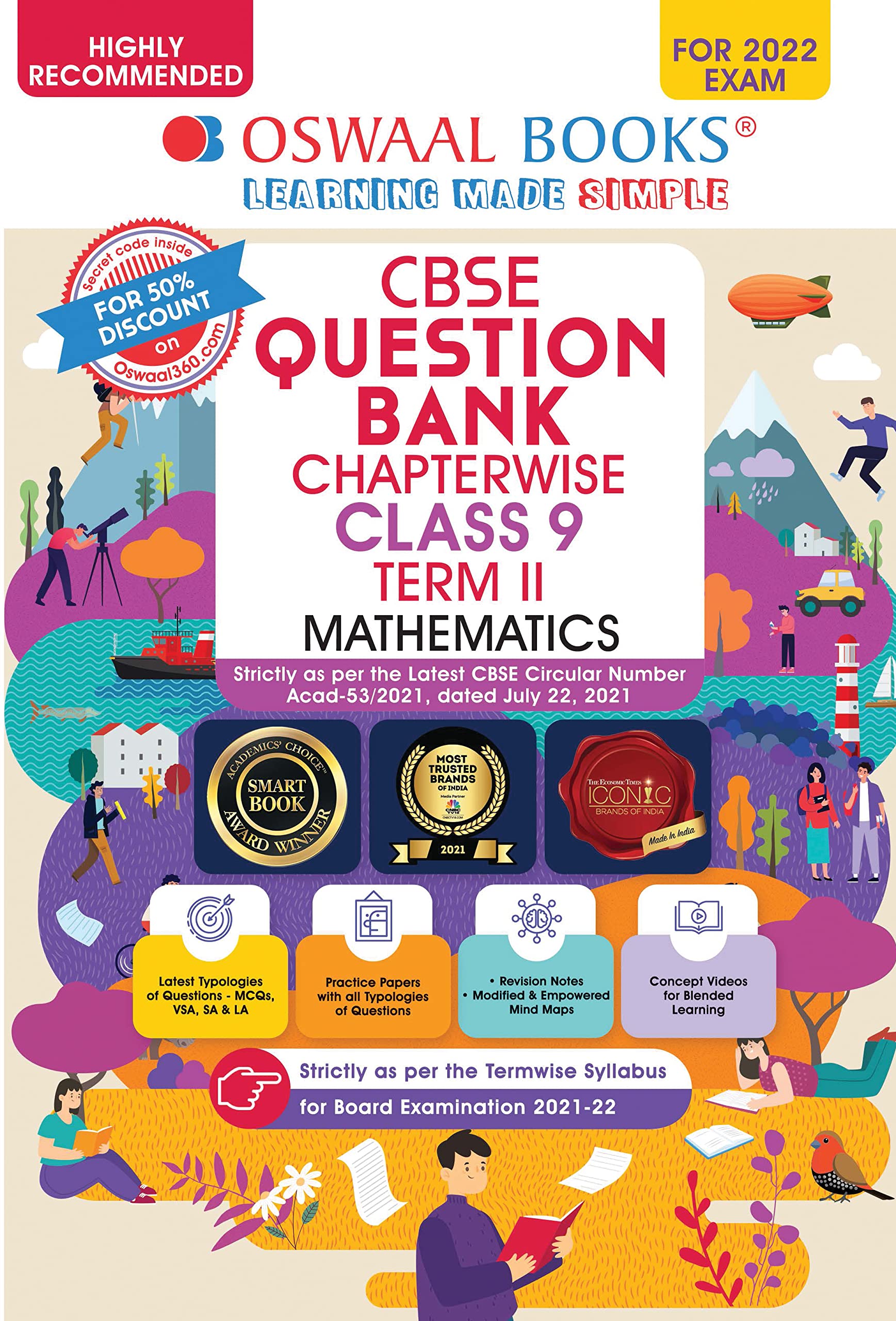 Oswaal CBSE Question Bank Chapterwise For Term 2, Class 9, Mathematics (For 2022 Exam)