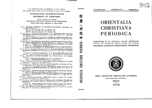 Orientalia Christiana Periodica