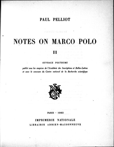 Notes on Marco Polo