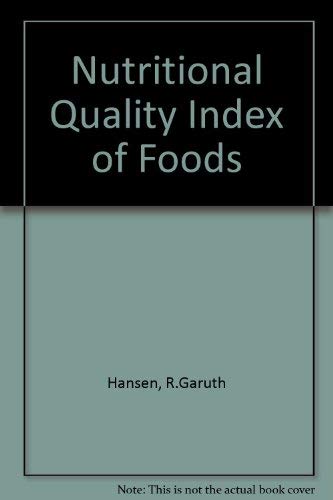 Nutritional quality index of foods