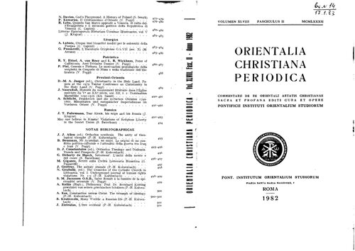 Orientalia Christiana Periodica