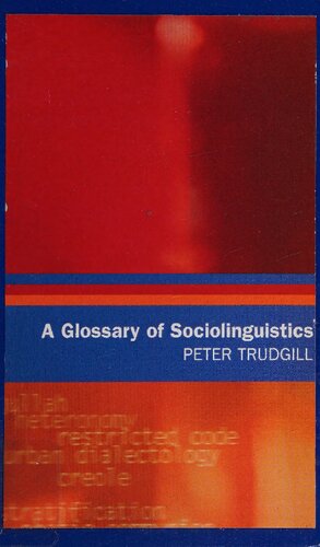 A glossary of sociolinguistics