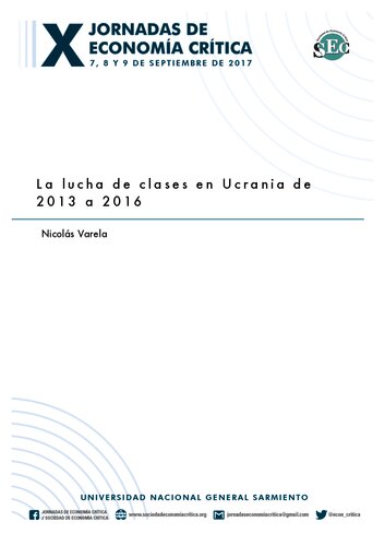 La lucha de clases en Ucrania de 2013 a 2016