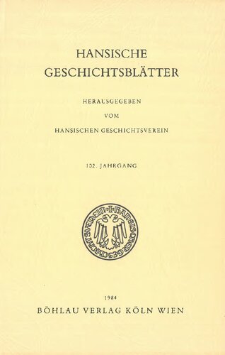 Hansische Geschichtsblätter