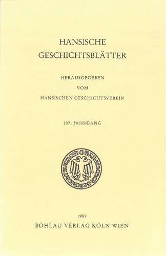 Hansische Geschichtsblätter