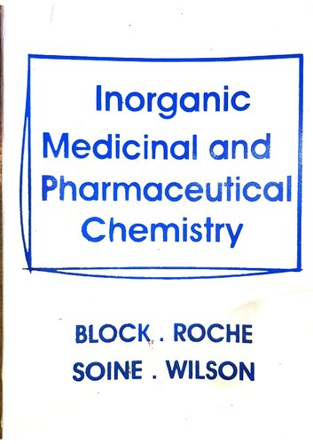 Inorganic medicinal and pharmaceutical chemistry