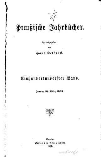 Preußische Jahrbücher