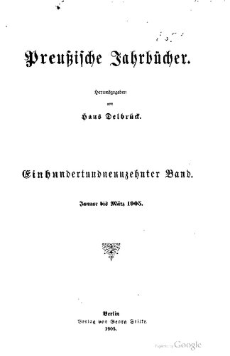 Preußische Jahrbücher