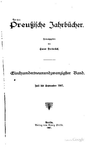 Preußische Jahrbücher