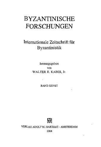 Byzantinische Forschungen