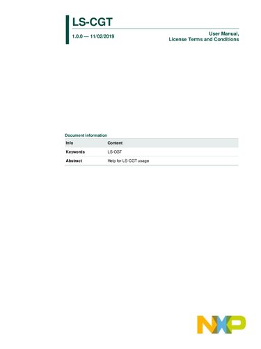 LS-CGT User Manual, License Terms and Conditions
