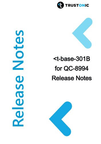 t-base-301B for QC-8994 Release Notes