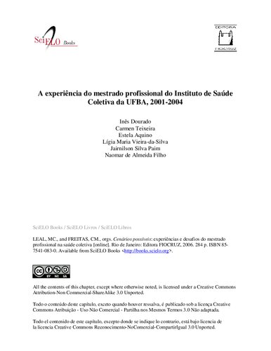 A experiência do mestrado profissional do Instituto de Saúde Coletiva da UFBA, 2001-2004