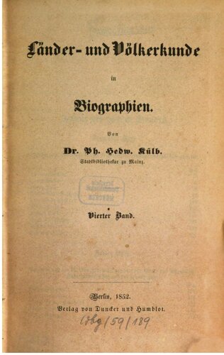 Länder- und Völkerkunde in Biographien