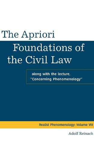 The Apriori Foundations of the Civil Law Along with the lecture 