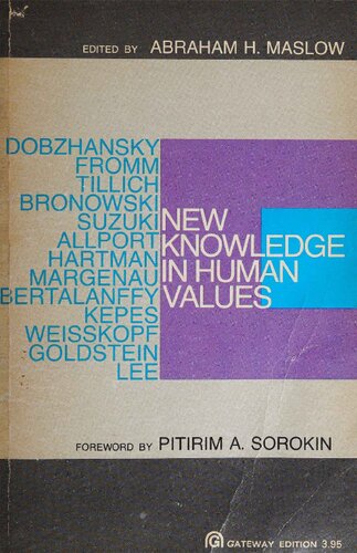 New knowledge in human values