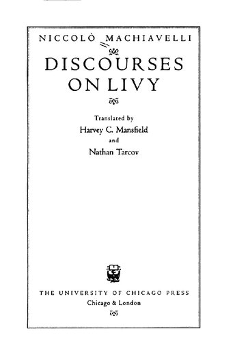 Discourses on Livy