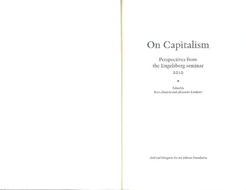 The Underwhelming Response of the Economics Profession (Mirowski's article from ON CAPITALISM, eds. by k. Almqvist & A. Linklater)