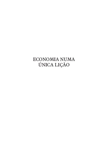 economia em uma única lição