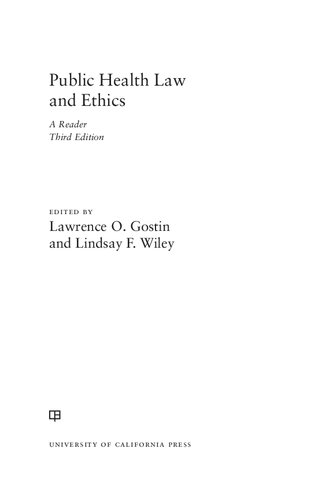 Public health law and ethics : a reader