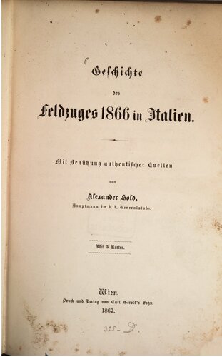 Geschichte des Feldzugs von 1866; mit Benutzung authentischer Quellen