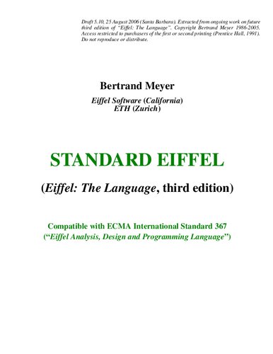 Eiffel : The Language