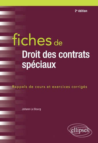 Fiches de droit des contrats spéciaux