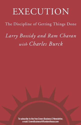 Execution: The Discipline of Getting Things Done