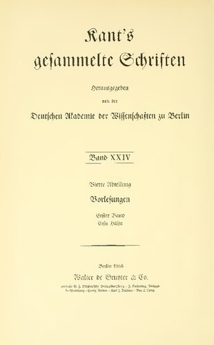 Vorlesungen / Vorlesungen über Logik : Erste Hälfte