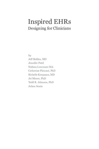 Inspired EHRs: Designing for Clinicians