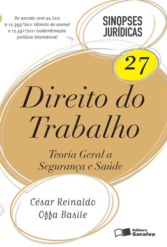 Direito do Trabalho Teoria Geral a Segurança e Saúde - Vol. 27