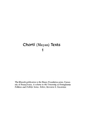 Cho'rti Mayan Texts