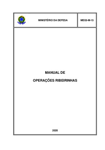 Manual de operações ribeirinhas (MD33-M-15)