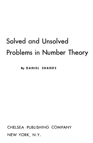 Solved and Unsolved Problems in Number Theory