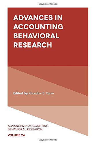 Advances in Accounting Behavioral Research