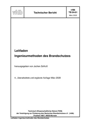 Leitfaden Ingenieurmethoden des Brandschutzes