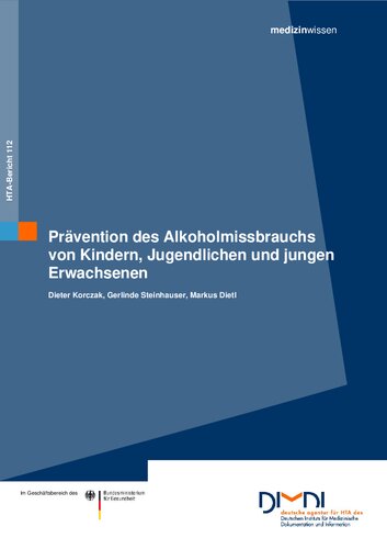 Prävention des Alkoholmissbrauchs von Kindern, Jugendlichen und jungen Erwachsenen