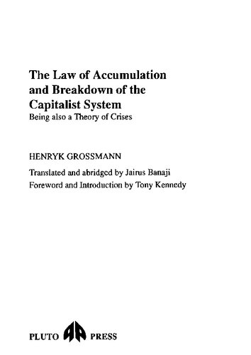 Law of Accumulation and Breakdown of the Capitalist System