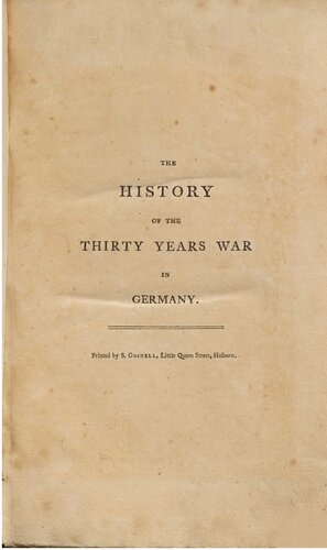 The History of the Thirty Years War in Germany