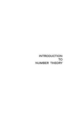 Introduction to Number Theory