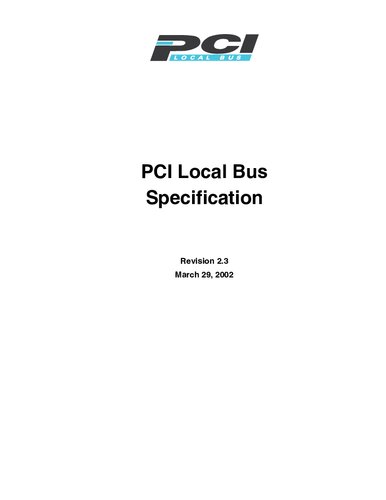 PCI Local Bus Specification, Revision 2.3