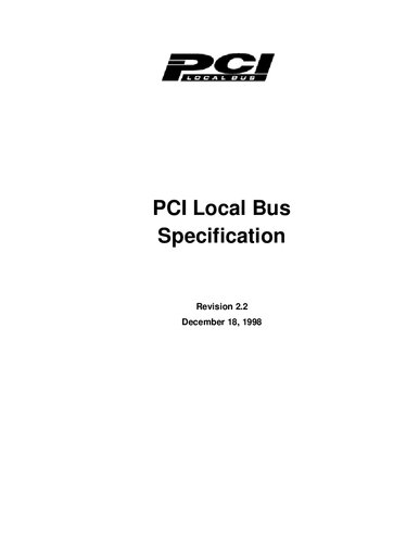 PCI Local Bus Specification, Revision 2.2